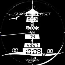 Lighthouse Stopwatch Black and White