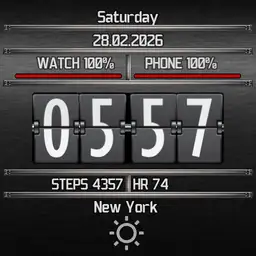 Flip Clock Metal 2024