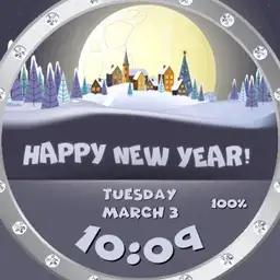 Santa & His Reindeer Bring in the New Year