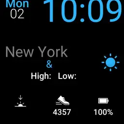 Apple weather blue Adaptado mi watch