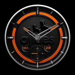 AJIDES Black Steel (Round Watch)