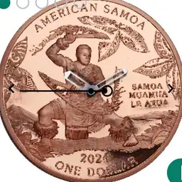 Copper, Liberia, American Samoa, One Dollar, 2024