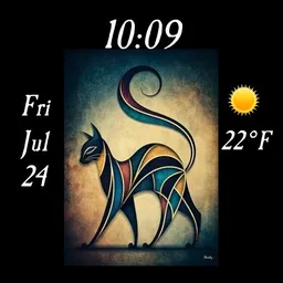 Geometric art cat