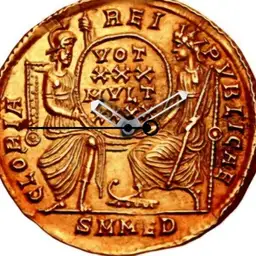 Byzantine Gold Solidus, Constantinius II, Missorium, 337-361 CE