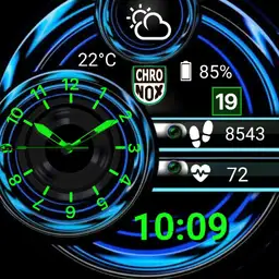 Chronox Blue Ring Watch