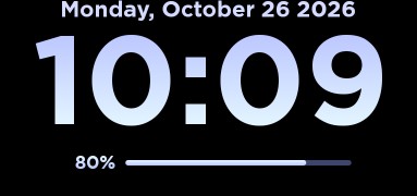 Blue clock