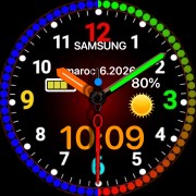 clock multi color