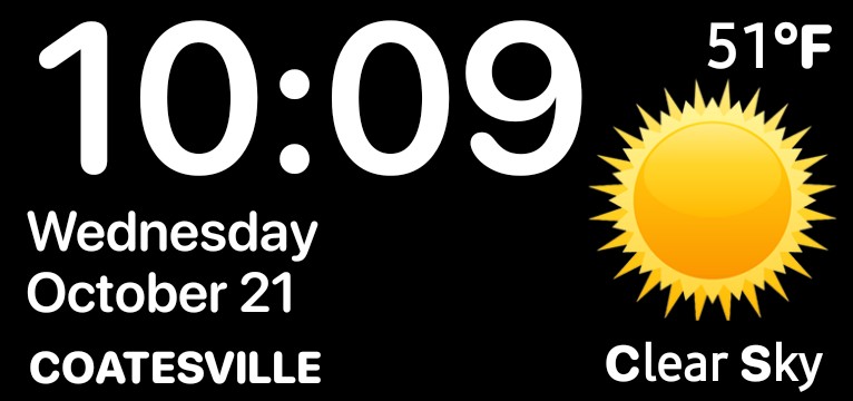 Digetal Clock, Weather & City
