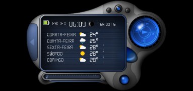 Vario Media Player Widget: Time and Weather