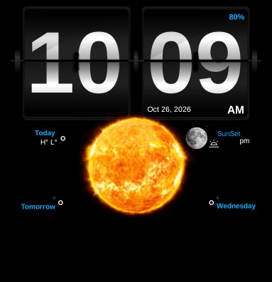 Flip Clock Weather V3 Dark