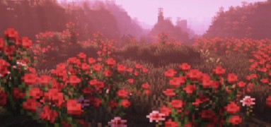 Minecraft flowers landscape