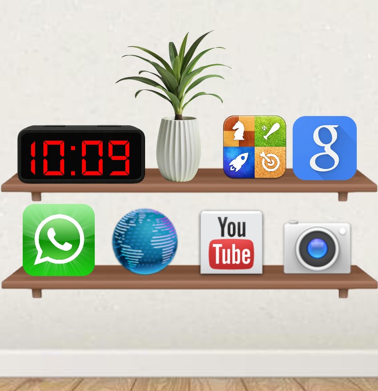 apps on the shelf