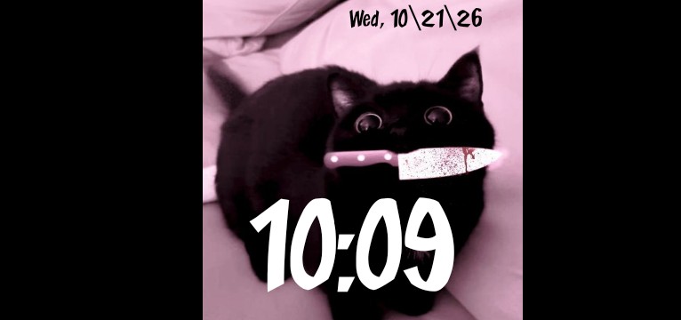 Black Cat Clock