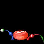 pikmin carrying a pellet