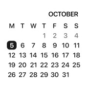 black simple calender