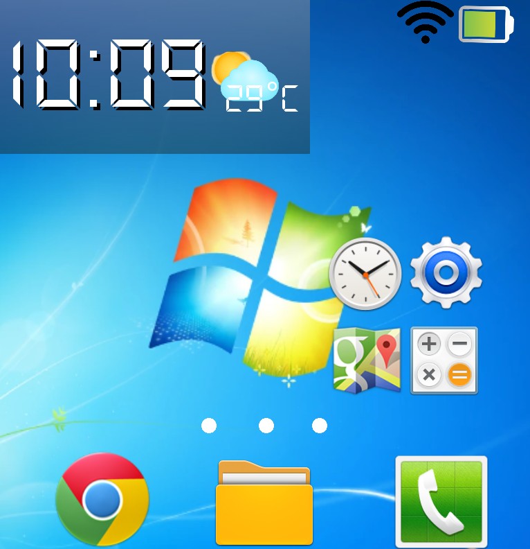 frutiger aero homescreen