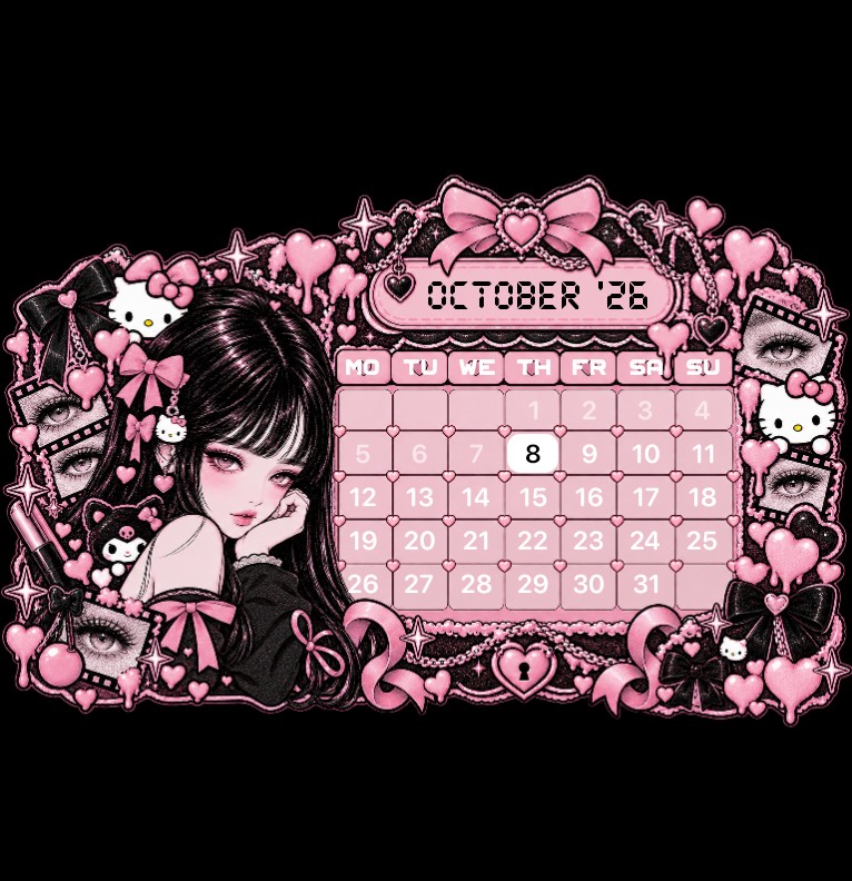 kitty girl calender