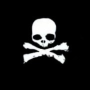 Black and White skull and cross