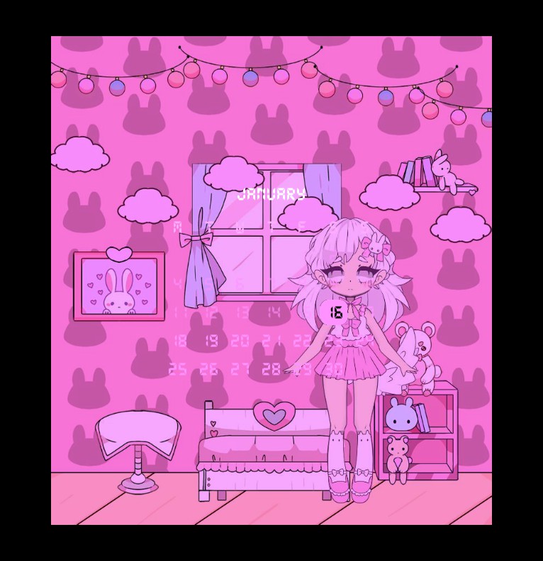cute vibes kawaii calendar form