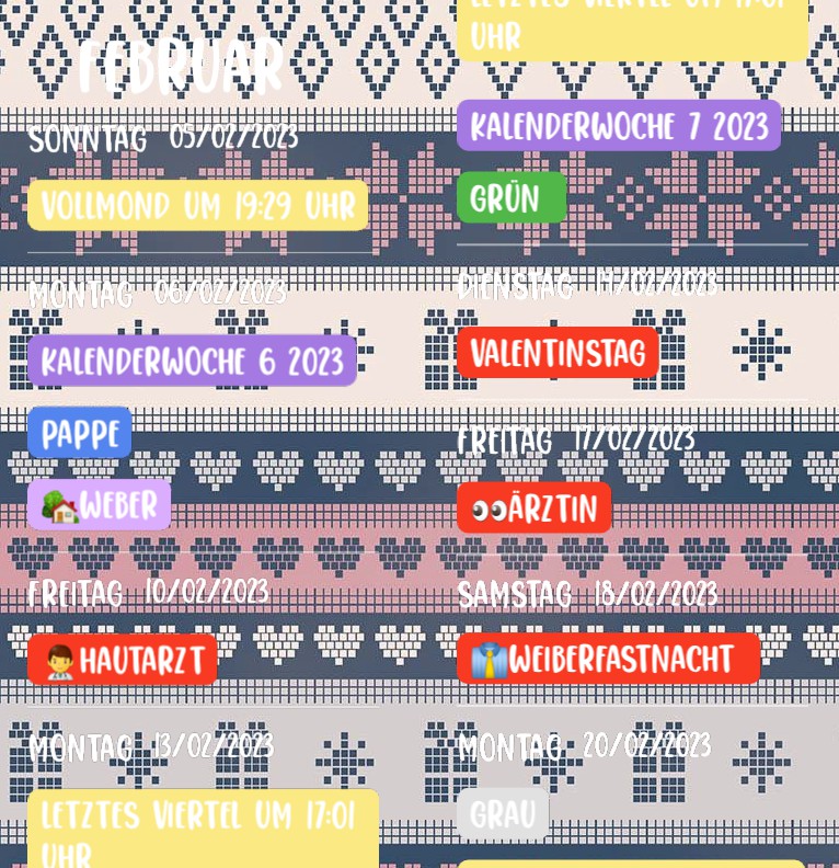  Termine North Pattern 