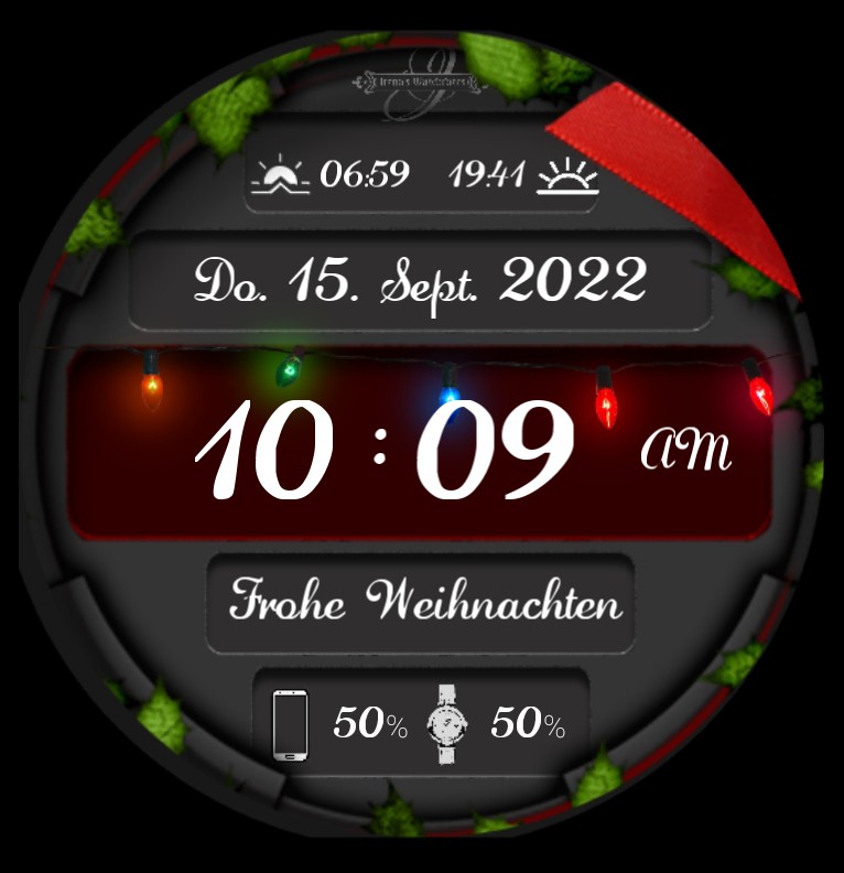 Clock Laufband Christmas D