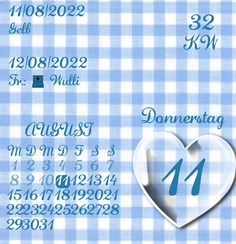 Kalender Heart blue 
