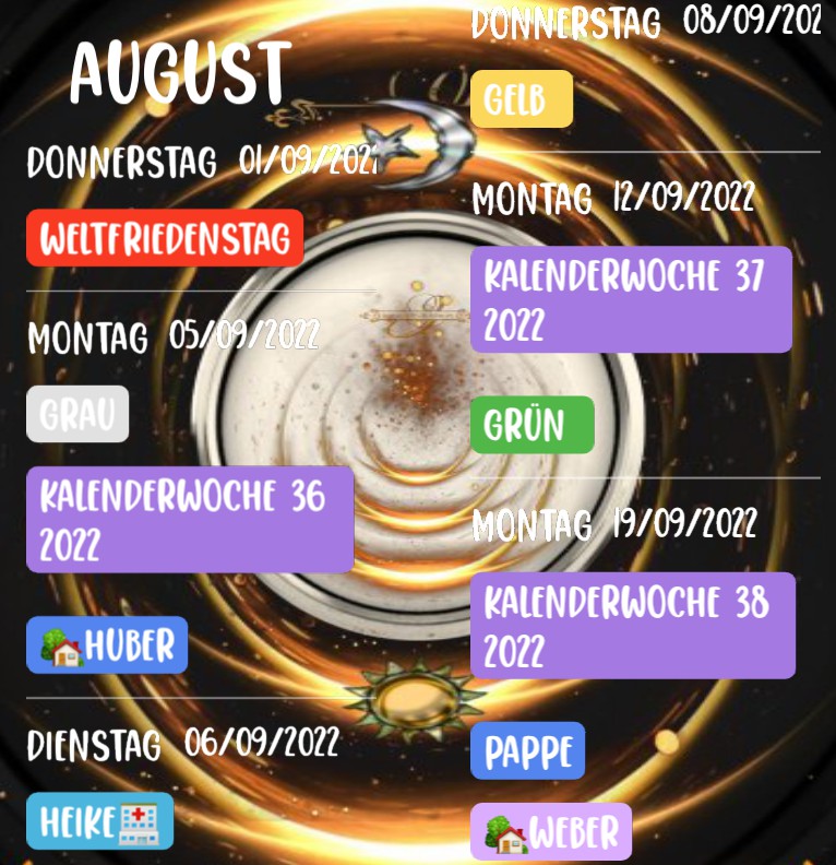 Agenda Summer Night Day 