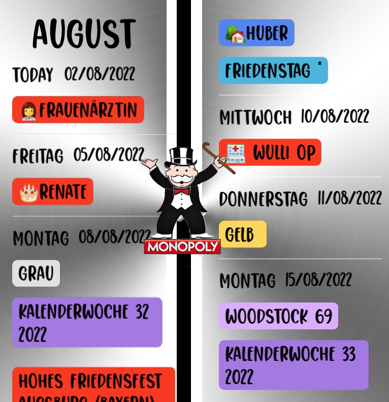 Agenda Monopoly 2