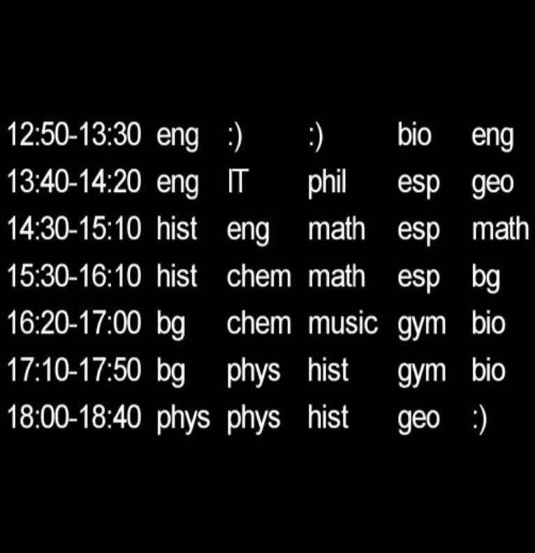 schedule 