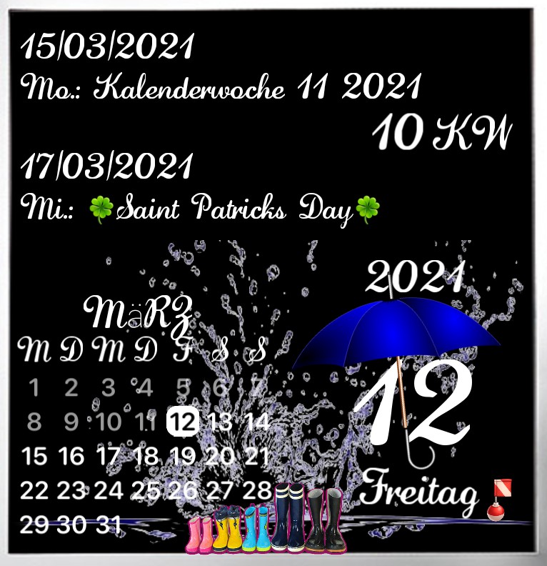 Kalender gross Schiettwetter 