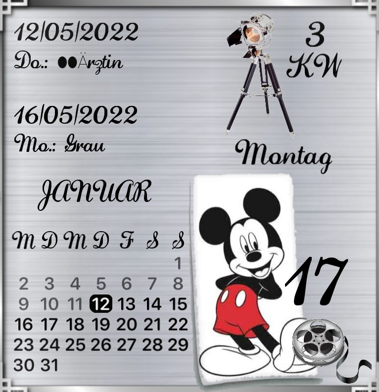 Kalender Mickey Disney 