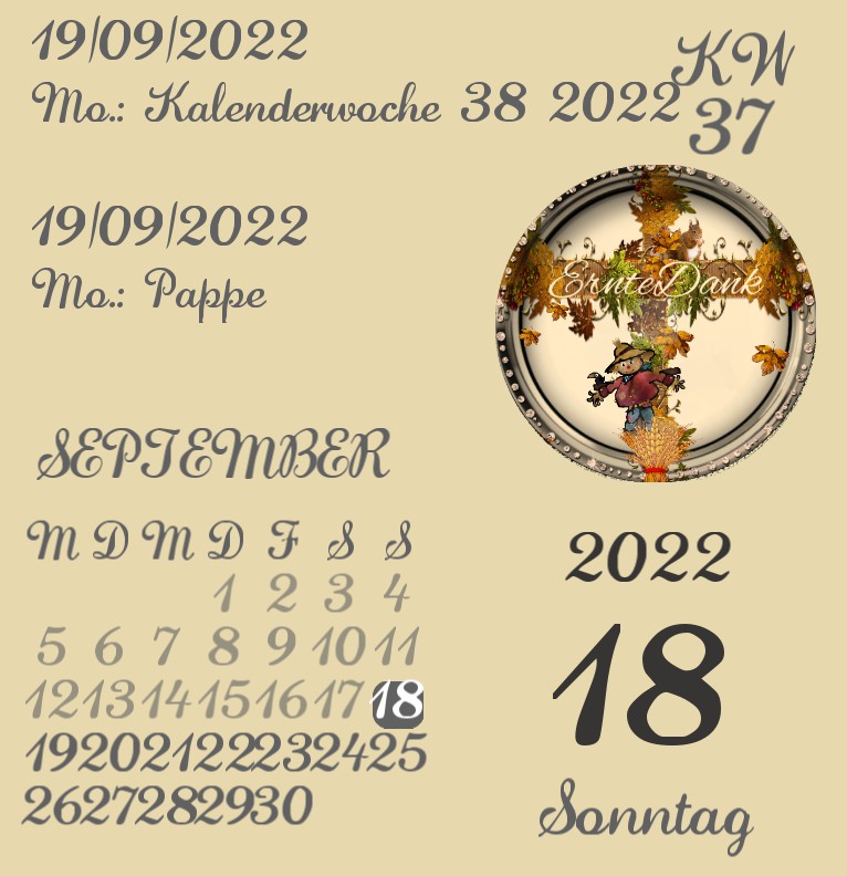 Kalender ErnteDank  