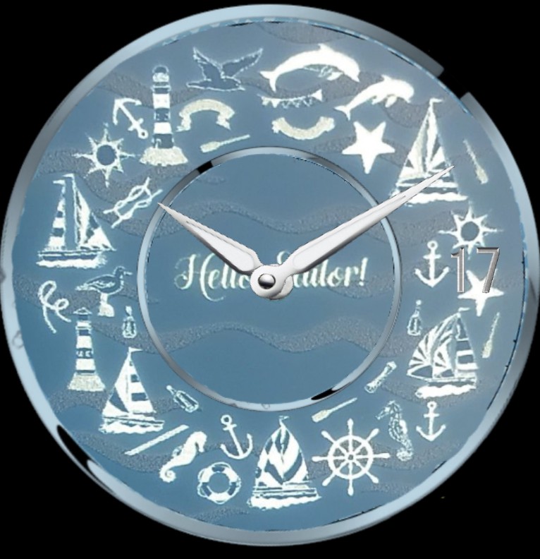 Clock Hello Sailor 
