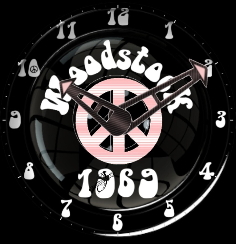 Clock Woodstock1969 Neu