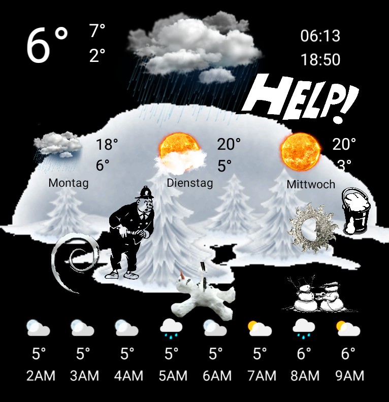 Widget Wetter Snowman 