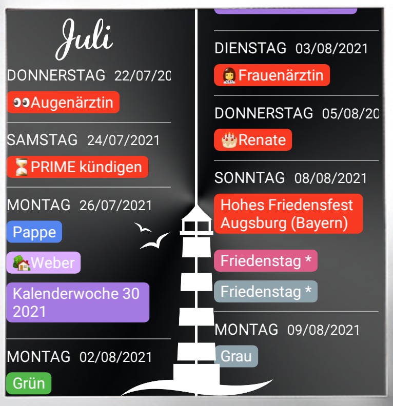  Termine  Lighthouse 