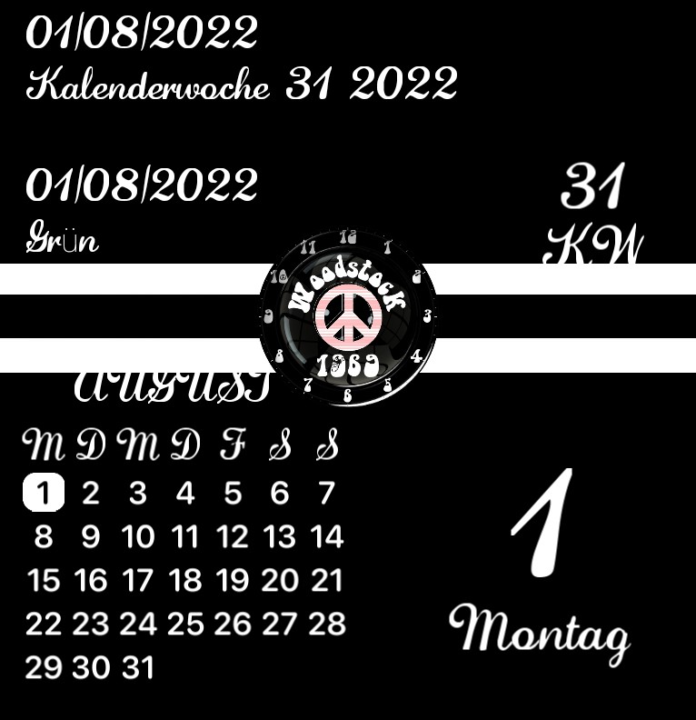 Kalender Woodstock1969 Neu
