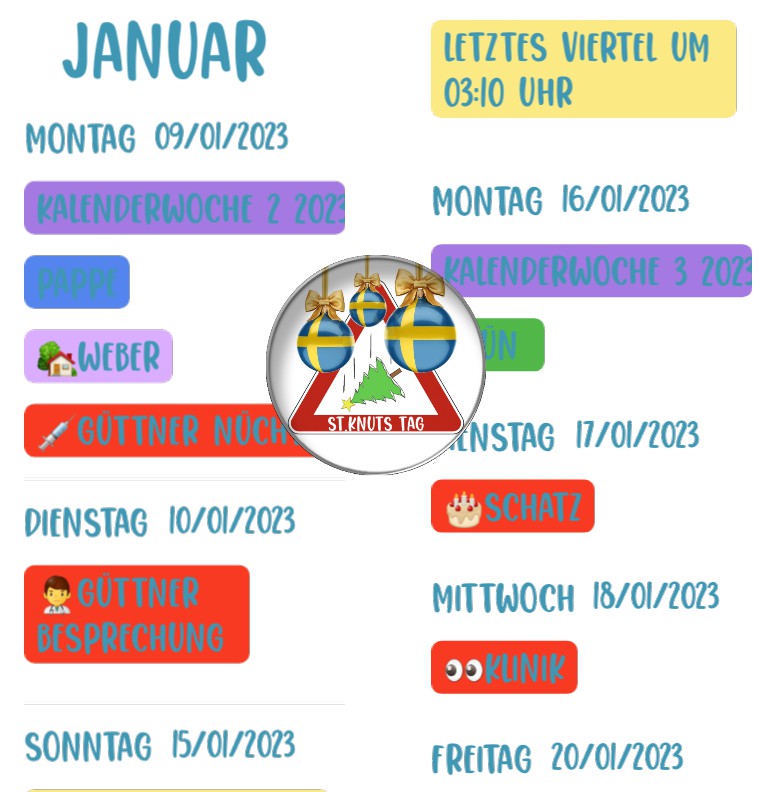 Agenda St.Knuts Tag 