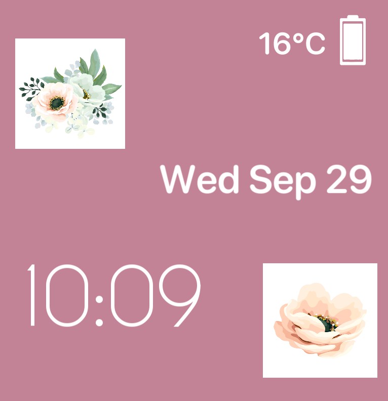 pink flower widget