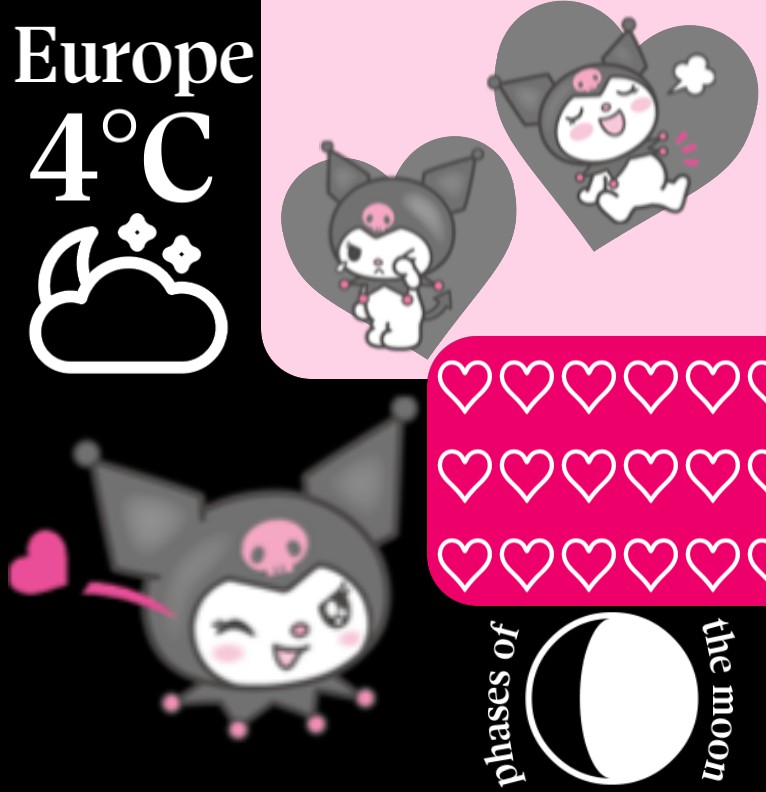 large kuromi widget