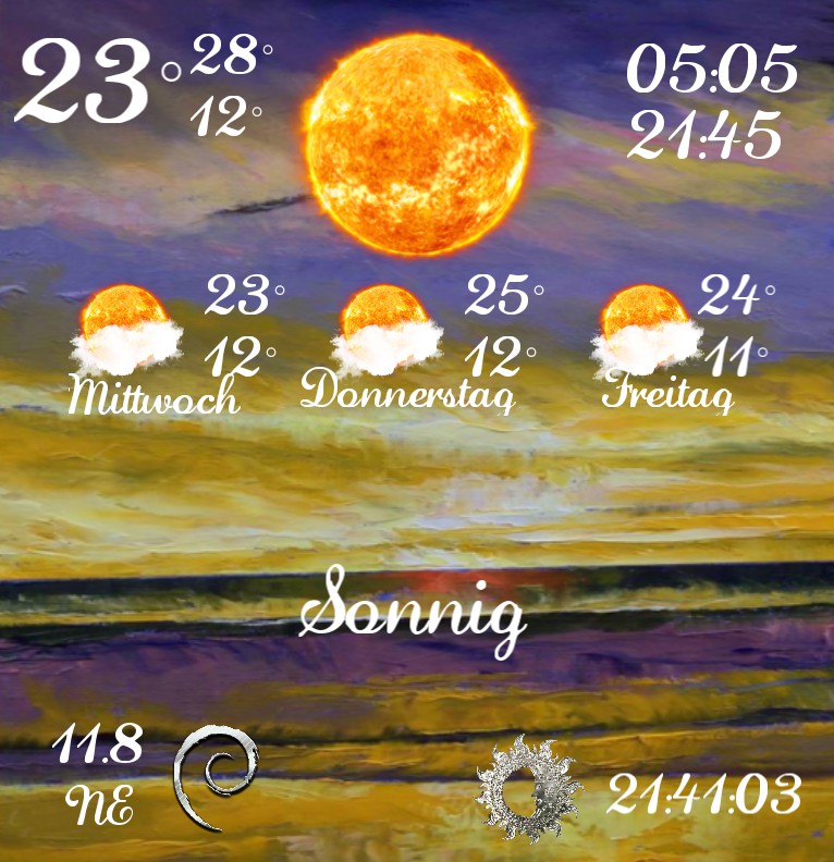 Widget Wetter Lila Kueste 