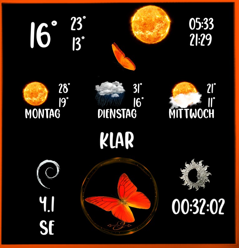 Wetter Butterfly Orange 