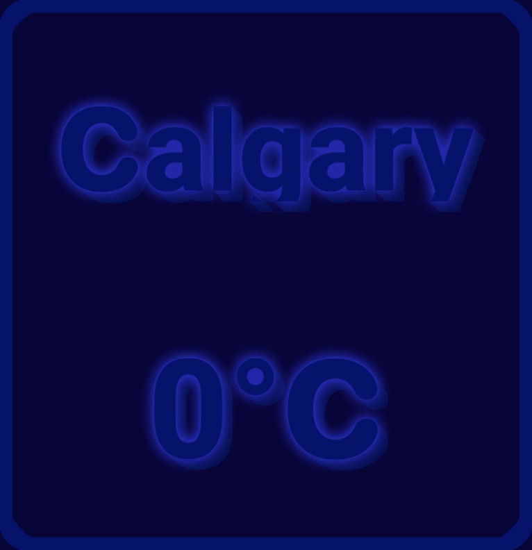 Blue Neon Weather Widget