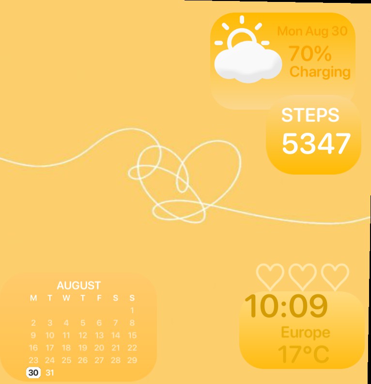 Yellow widget