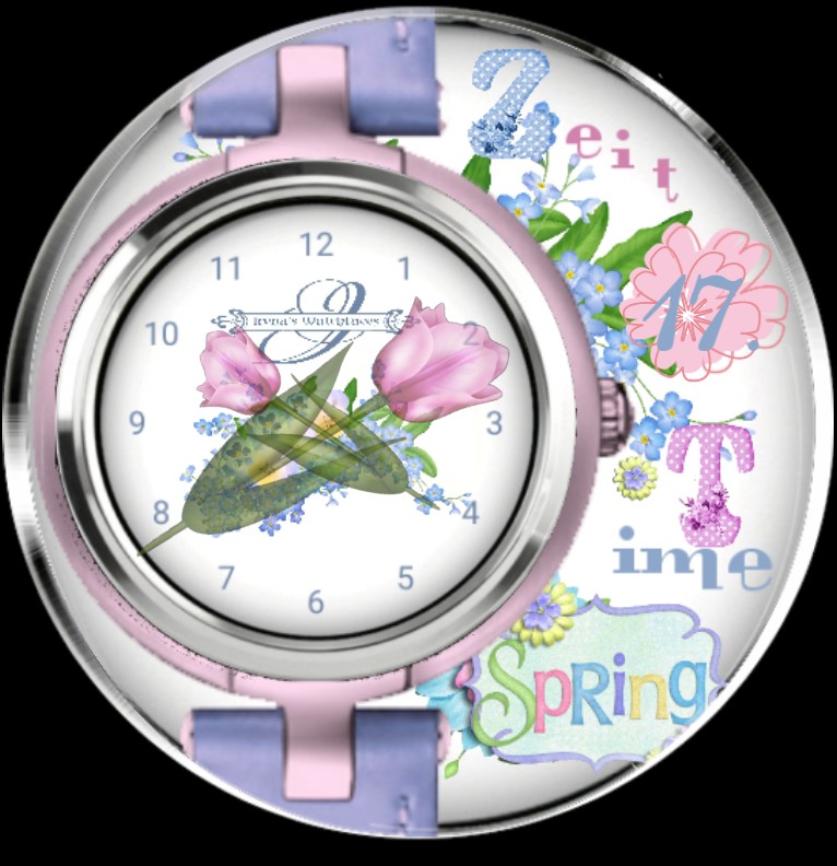 Clock  1 Spring Time Tulpe Watch in Watch   