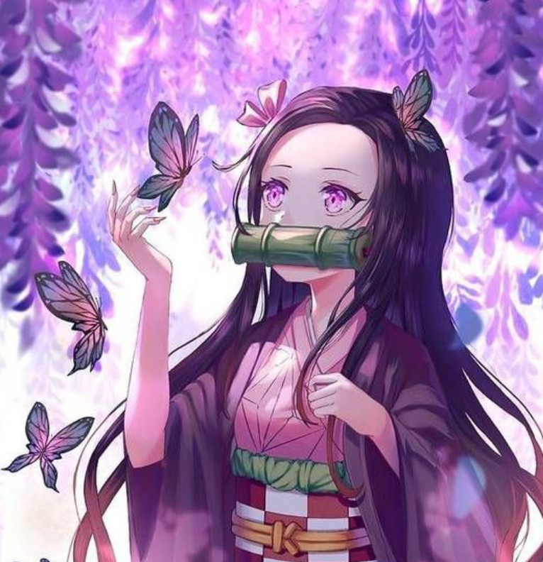 Nezuko with butterflys