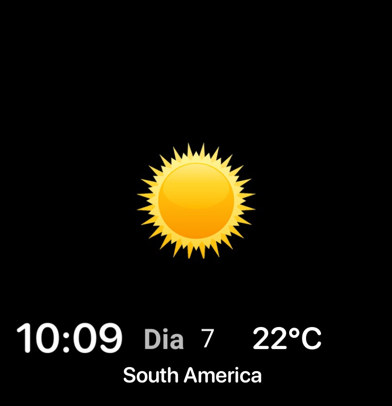 Previso do tempo widget