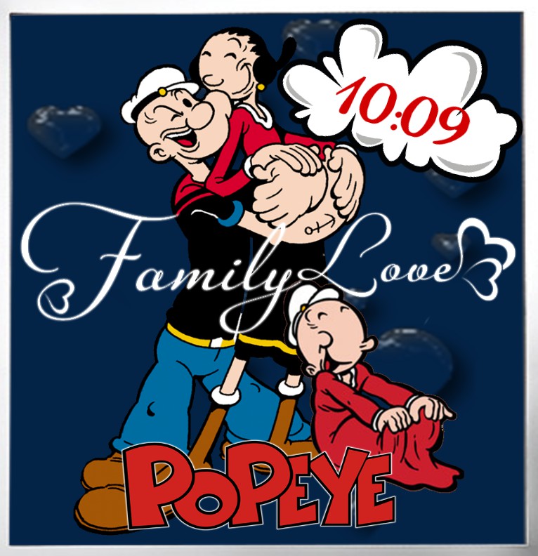 Clock Popeye Familie