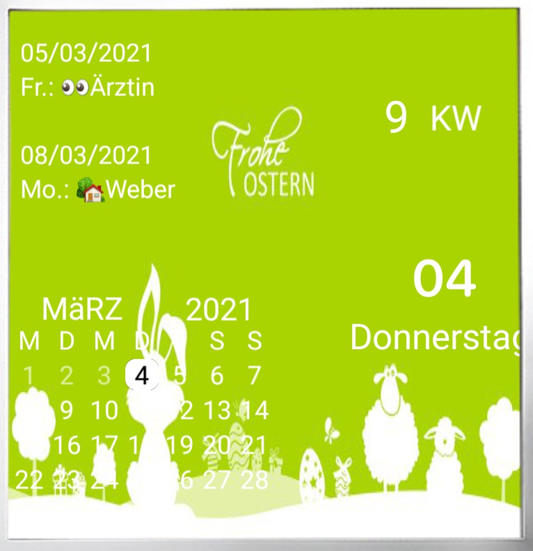 Kalender gross Serie Ostern