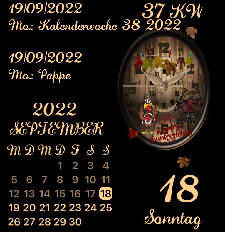 Kalender Thanksgiving 